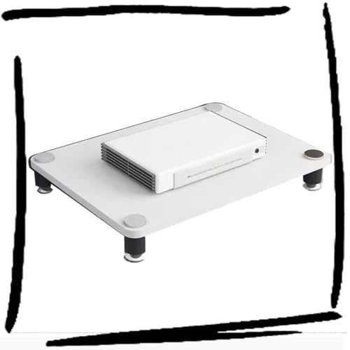 HiFiラック木製&エルAVスタンド1/2/3/4段TVスタンドプレミアムHiFiシェルフオーディオラックホームシアター用（ホワイト1段） 1