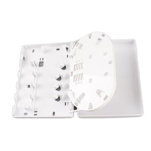 光ファイバー分配ボックス 4コア デスクトップ型 FTTH 光スプリッター対応 - ABS素材 耐衝撃 簡単設置 壁掛け 横置き対応 室内用の特徴・詳細 画像