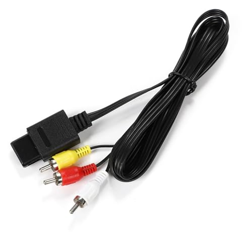 SFC N64 GC 互換AVケーブル 100本 セット スーファミ スーパーファミコン ゲームキューブ Nintendo ニンテンドー64 任天堂 SFC用 ステレオ 1.8m N64/ゲームキューブ互換 AV出力ケーブル ステレオAVケーブル コンポジットケーブル RCA端子(赤・白・黄) 映像 声出力 互換品 汎用 ケーブル ファミリーコンピュータの外観・全体像 画像