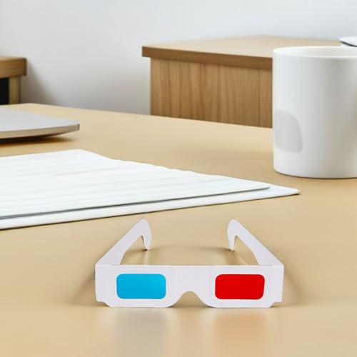NUOLUX 3D映画用紙製メガネ 赤青アナグリフフレーム 200個 映画鑑賞 3Dゲーム コンサート対応の特徴・詳細 画像