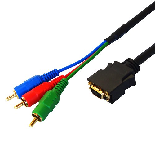 フジパーツ D端子コンポーネント変換ケーブル 1D-3ピン 1.5m FVC-DS15の外観・全体像 画像