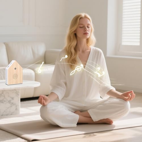 ホワイトノイズサウンドマシン - シンギングバードボックス付き、心地よい音量調節可能なスピーカー、睡眠リラクゼーションデバイス |ホーム オフィス ホテル 旅行 瞑想 スパ ベッドルーム 周囲の騒音 リラックス 心を落ち着かせるの特徴・詳細 画像