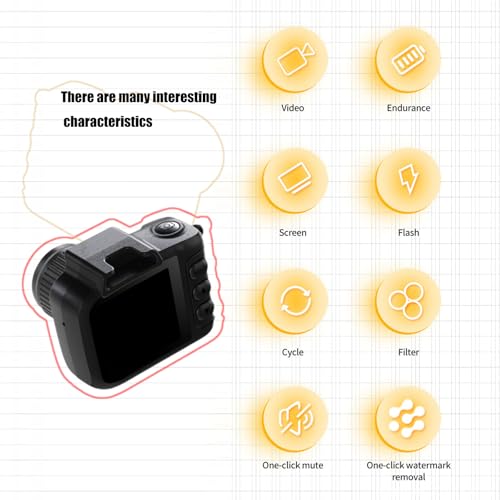 レトロカメラ 1080P 解像度 6 写真効果 1.3 インチディスプレイ 自動ループ 毎日のパーティー用 ケーブル付き ポータブルヴィンテージカメラの特徴・詳細 画像