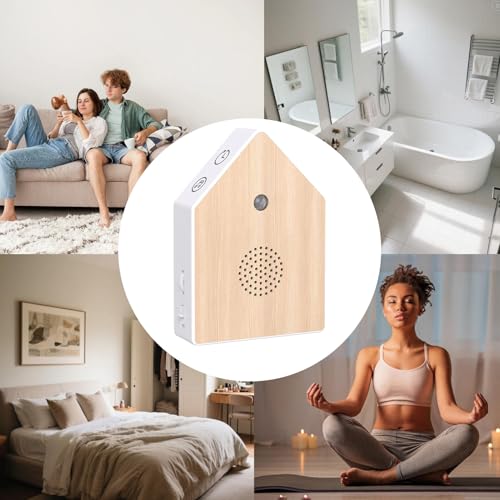 ホワイトノイズサウンドマシン - シンギングバードボックス付き、心地よい音量調節可能なスピーカー、睡眠リラクゼーションデバイス |ホーム オフィス ホテル 旅行 瞑想 スパ ベッドルーム 周囲の騒音 リラックス 心を落ち着かせるの特徴・詳細 画像