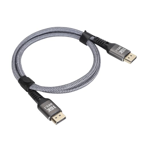 DisplayPort 2.1ケーブル 16K 30Hz 40Gbps、Dynamic HDRおよび3Dに対応したDisplayPort 2.1オス・オスケーブル、G-SyncおよびFreeSync対応ゲーミングモニター用、1メートルの特徴・詳細 画像