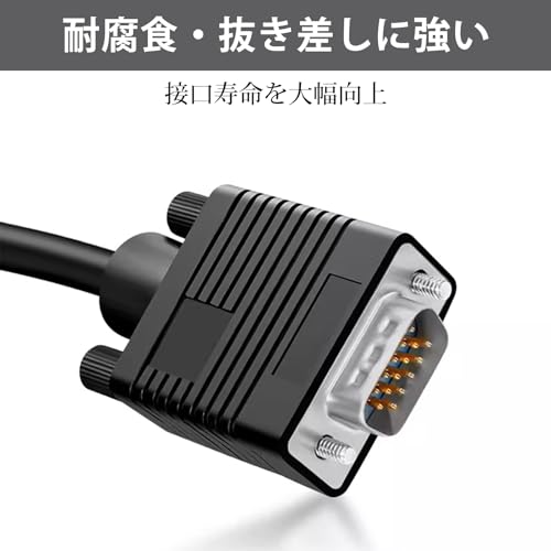 VGA RCA S端子変換ケーブル SVGA 15ピンオス RCAピン ビデオアダプタ コンポジットSビデオ出力 コンピューターPC ノートパソコン テレビ接続 デッキ ビデオカメラ VHSダビング ドライバ不要の特徴・詳細 画像