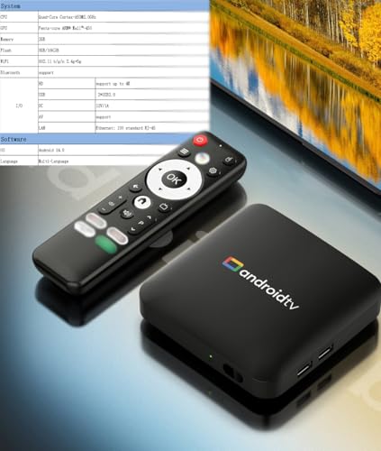 TVボックス スマート HD 4K Android14.0 2GB+8GB/2GB+16GB tv boxメディアプレーヤー HD support up to 4K 動画/音楽/写真/映像/画像mp4再生プレイヤー USB/AV/LAN対応 本体+電源+HDMIケーブル+リモコン+取扱説明書 映画/スポーツ/テレビ番組を見る (2GB+8GB)の特徴・詳細 画像