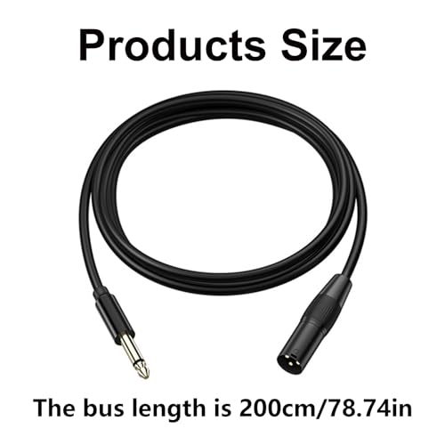 3Pin オス - 6.35mm ケーブル バランス 6.35mm プラグ - 3Pin ステレオ ギター マイク 2 / 3 / 10m コネクタの特徴・詳細 画像