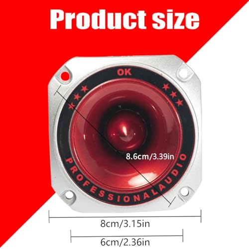 3.5インチ高音ピエゾホーンスクエアツイーター圧電ヘッドラウドスピーカー高音サウンド3.5インチツイーターの特徴・詳細 画像