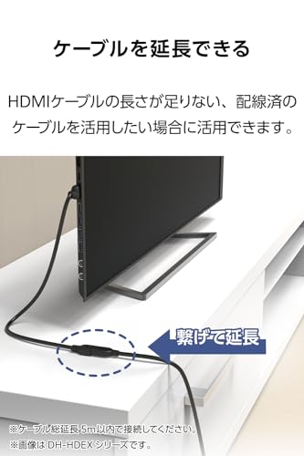 エレコム HDMI 延長 ケーブル 50cm プレミアム 4K2K(60Hz) 【Premium HDMI(R) Cable規格認証済み】 18Gbps テレビ・パソコン・ゲーム機などに eARC 黒 ECDH-HDEX05BKの特徴・詳細 画像