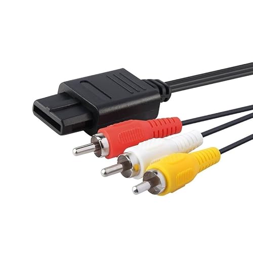 N64AV线 純正互換 立体声AVケーブル 1.75m 高耐久 ノイズ除去 高シールド設計 SFC スーパーファミコン 64 N64 ニンテンドーゲームキューブ GameCube AV出力 対応 接続コード ケーブル 1