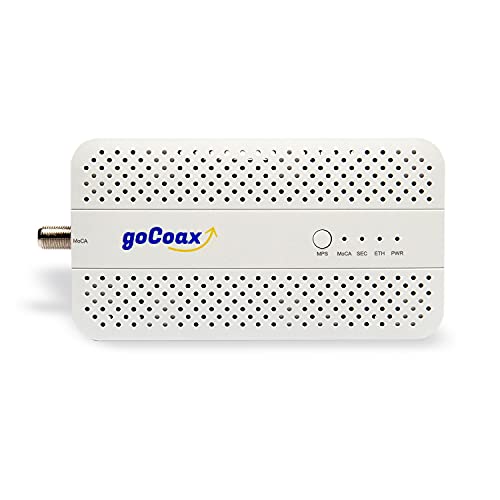 goCoax MoCA 2.5アダプター、2.5GbEイーサネットポート付き。MoCA 2.5。2.5GbEポート1個。既存の同軸ケーブルで2.5Gbps帯域幅を提供します。ホワイト(2パック、MMA2500D)の特徴・詳細 画像