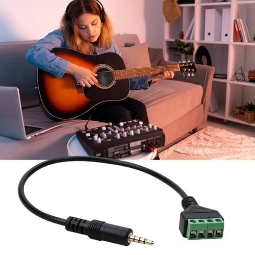 TRRS オス - AV 4 端子ブロック アダプター 30cm プラグ アンド プレイ ケーブル マイク スピーカー用 TRRS オス - ネジ端子ケーブルの詳細・まとめ 画像