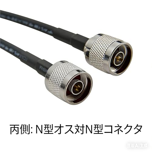 30m 同軸ケーブル Nオス-Nオス 低損失 広帯域（低周波～高周波対応） HF/VHF/UHF対応 アンテナケーブル 無線機器用の詳細・まとめ 画像