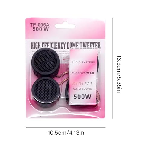 小型ドームツイータースピーカー 500W 高効率スピーカー スーパーパワーサウンド サウンドトーン 車用 トラックツイーター ポータブル車両ツイーターの特徴・詳細 画像