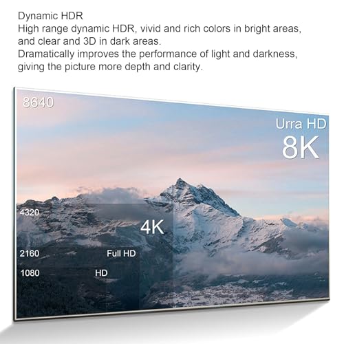 DisplayPort 2.1ケーブル 16K 30Hz 40Gbps、Dynamic HDRおよび3Dに対応したDisplayPort 2.1オス・オスケーブル、FreeSyncおよびG-Sync対応ゲーミングモニター用、1メートルの特徴・詳細 画像