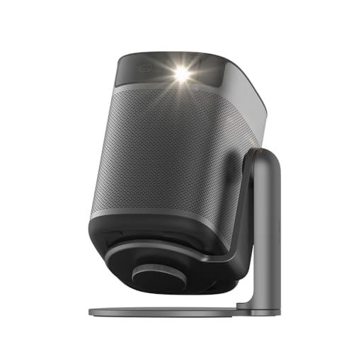 XGIMI MoGo 2 Pro (New) プロジェクタースタンドセット 120°角度調整可能 Google TV内蔵 小型 家庭用 430ISOルーメン フルHD 1080P 120インチ 8W×2スピーカー Dolby Audio オートフォーカス 自動台形補正 キャンプ アウトドア 天井投影 (MoGo 2 Pro (New)スタンドセット)の外観・全体像 画像