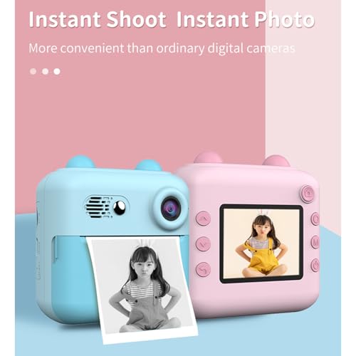 キッズクリエイティブカメラフォトプリンター720PビデオABSシリコンデザイン安全な遊びと学習のための芸術的な描画写真カメラのおもちゃの特徴・詳細 画像