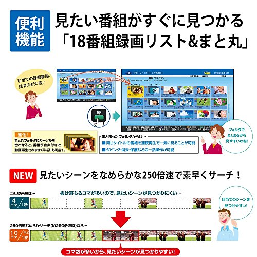 シャープ AQUOS ブルーレイレコーダー 1TB 2チューナー BD-NW1200の特徴・詳細 画像