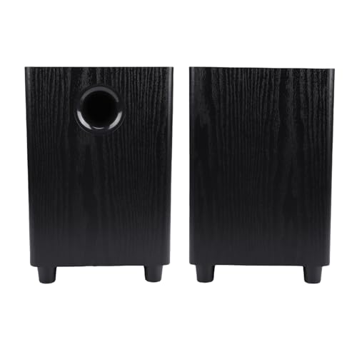 Acogedor パッシブサブウーファー 6.5 インチ 100W ホームシアタースピーカー、ステレオアンプレシーバー用重低音オーディオシステム、MDF 木製仕上げの外観・全体像 画像