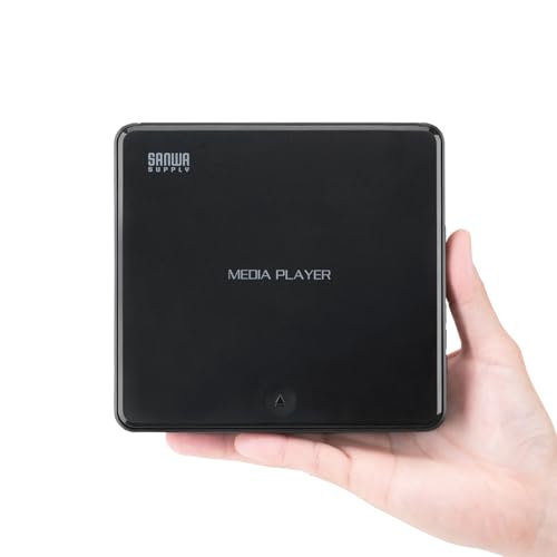 サンワダイレクト ミニDVDプレーヤー CD/DVD 再生専用 リージョンフリー CPRM対応 HDMI/RCA出力 USB給電 リモコン付き 400-MEDI052 1