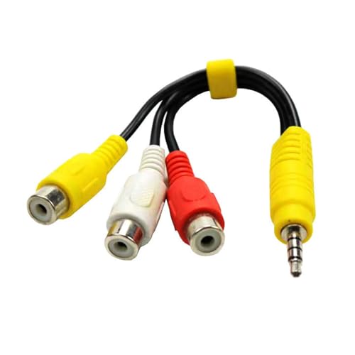 3.5mmから3RCAサウンドケーブル 3.5mmオス-3RCAメス Yスプリッター サウンドステレオコード アンプシアタービデオ伝送ケーブル交換用。の特徴・詳細 画像