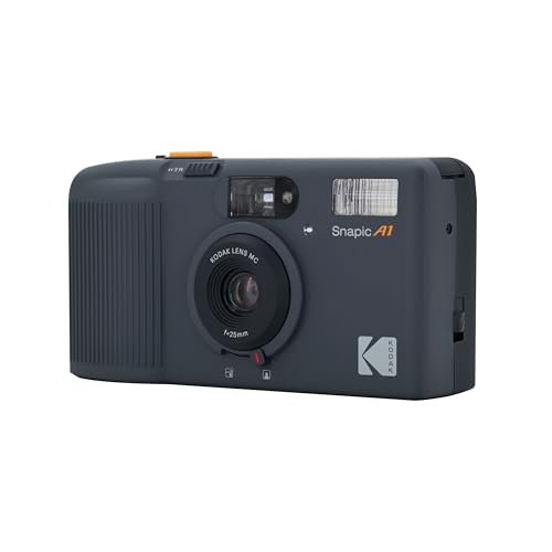 KODAK Snapic A1 35mm フィルムカメラ 35mm 再利用可能 2ゾーン フォーカス 軽量 コンパクト(24expフィルム付き, ライノグレー)の詳細・まとめ 画像
