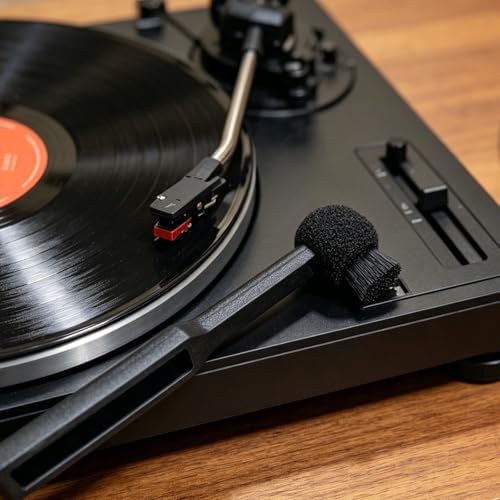 ビニールレコードクリーニング傷をつけないビニールブラシクリーナー帯電防止アルバムクリーニングプレーヤープレーヤー針の特徴・詳細 画像