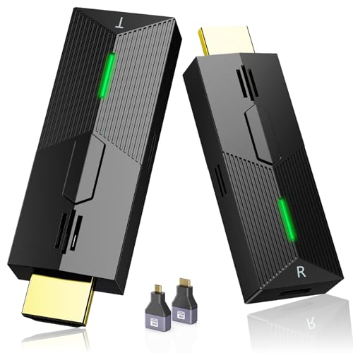 【2026最新】ワイヤレスHDMI 送受信機 HDMI無線 30m無線伝送 1080P解像度 サポート2.4G/5G WIFI&設定不要 低遅延 無線化 便携型 無線接続 音画同期 TV/PC/MAC/Laptop対応[日本技適認証取得] 1