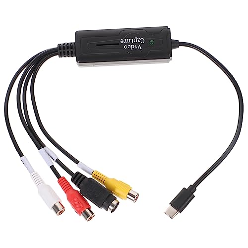 CAXUSD VHSデジタルへ変換可能な AVキャプチャカード USB Type-C接続対応 黒色ゴム素材採用 銅製部品使用 PCDVカムコーダー対応 音声映像同期機能搭載の外観・全体像 画像