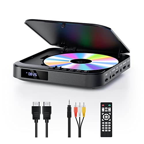 ミニDVDプレーヤー 1080PサポートFELEMAN DVD/CD再生専用モデル リージョンフリー CPRM対応、録画した番組や地上デジタル放送を再生する、USB/TFカード再生、テレビ/プロジェクター接続可能、Blue-ray非対応、HDMI/AV/イヤホン端子搭載、日本語説明書付き 1