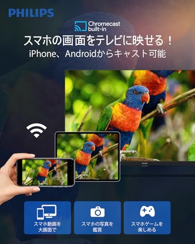 Philips(フィリップス) チューナーレステレビ 32型 Google TV ネット動画対応 Bluetooth USB 壁掛け スマートテレビ Dolby Audio Google Cast内蔵 音声検索対応の特徴・詳細 画像