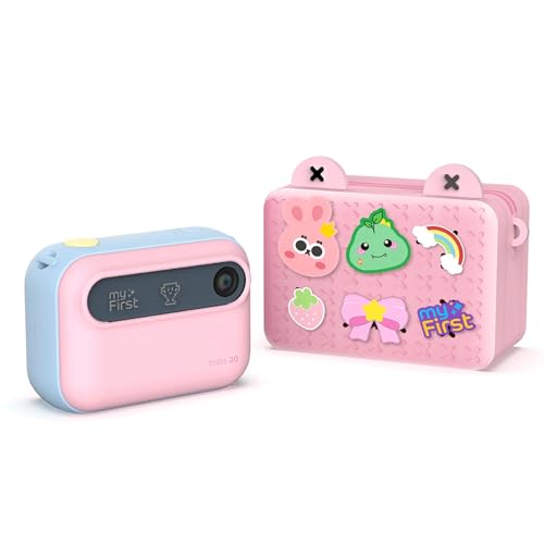 myFirst Camera Insta 20 - インスタントプリントデジタルカメラ 16MP写真付き 1080P、4-12歳の子供への誕生日プレゼント、自撮りレンズ、無制限印刷、マイクロSDカード (コットンキャンディーミックス, コンプリートキット)の詳細・まとめ 画像