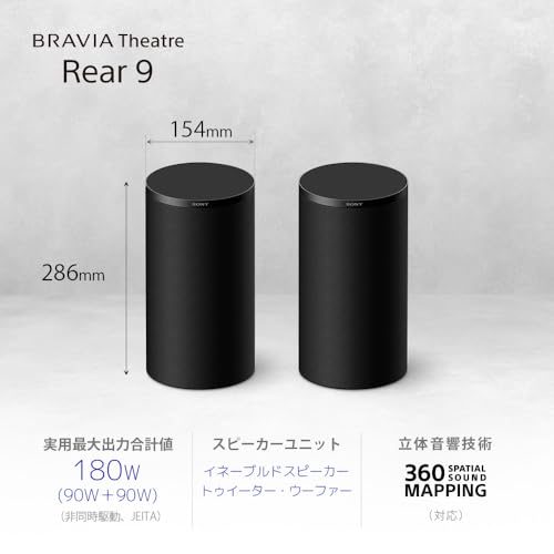 ソニー(SONY) リアスピーカー SA-RS9 BRAVIA Theatre Rear 9の詳細・まとめ 画像