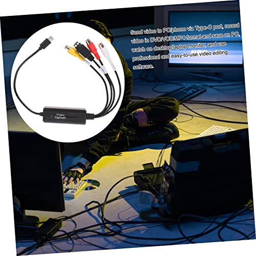 CAXUSD VHSデジタルへ変換可能な AVキャプチャカード USB Type-C接続対応 黒色ゴム素材採用 銅製部品使用 PCDVカムコーダー対応 音声映像同期機能搭載の特徴・詳細 画像