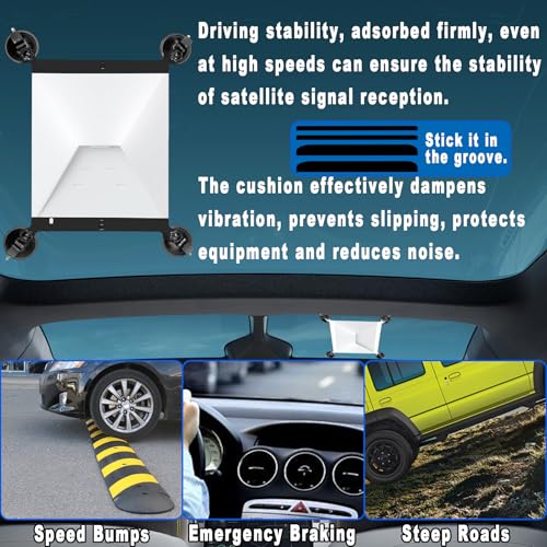 Starlink ミニマウント 車用 Starlink ミニアクセサリー Starlink ミニ吸盤マウント 強力な吸盤 RV、ボート、飛行機などのロードトリップテスト済みの特徴・詳細 画像