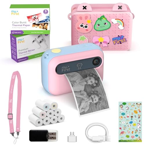 myFirst Camera Insta 20 - インスタントプリントデジタルカメラ 16MP写真付き 1080P、4-12歳の子供への誕生日プレゼント、自撮りレンズ、無制限印刷、マイクロSDカード (コットンキャンディーミックス, コンプリートキット) 1