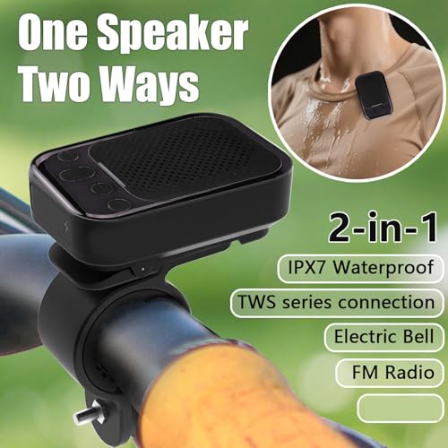 Sxhlseller ウェアラブルBluetoothスピーカー、クランプ内蔵ポータブルスピーカー、3W HDサウンド、IPX7防水、磁気マウント、 5.4、自転車、ジム、アウトドア、キャンプ、ハイキング用の詳細・まとめ 画像