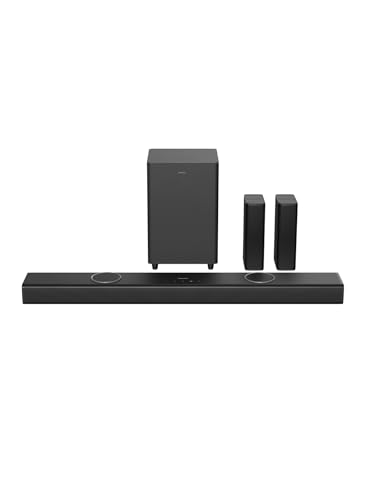 Philips(フィリップス) サウンドバー テレビ 用 7.1.4ch スピーカー Dolby Atmos/eARC対応 12基のスピーカーを搭載 970W ワイヤレスサブウーファー付き Bluetooth5.4搭載 リモコン付属 PC/テレビ/パソコン/スマホ対応 HDMIケーブル付き TAB8750 (サブウーファー付き) 1