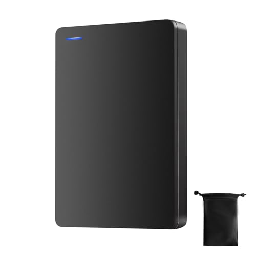 外付けハードディスク 外付けHDD 500GB 超高速データ転送 テレビ録画 超薄型 2.5インチ USB3.0に対応 /PC/Mac/PS4/XBox 携帯便利 収納袋付属の外観・全体像 画像