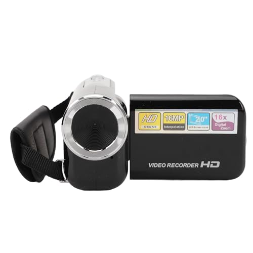 FUNFANG 16MP ビデオカメラ 16MP ビデオカメラ デジタル 1080P X デジタルズーム 2.0 インチ回転可能スクリーン手ぶれ防止 USB ポート 1 4 インチネジ穴 旅行結婚式キャンパスレコード用 1