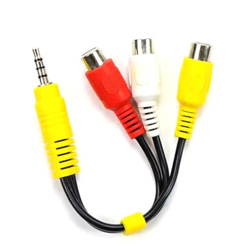 3.5 ミリメートル - 3RCA サウンドケーブル 3.5 ミリメートルオス - 3RCA メス Y スプリッターサウンドステレオコード交換用アンプ劇場データ転送ケーブルの特徴・詳細 画像