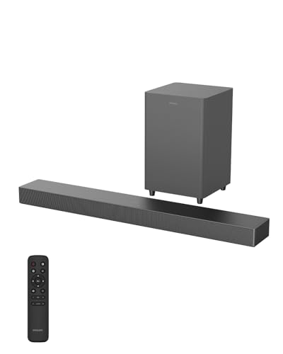 【VGP2026 受賞】 Philips(フィリップス) サウンドバー テレビ用 Bluetooth5.4搭載 スピーカー 550Wハイパワー Soundbar Dolby Atmos 立体音響技術 ワイヤレスサブウーファー付き リモコン付属 PC対応 ゲーム スピーカー テレビ/パソコン/スマホ HDMI eARC TAB8510 (1年メーカー保証)の外観・全体像 画像