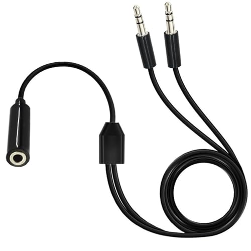 2 in 1 3.5mm スプリッターヘッドフォンアダプター 3.5mm 1 オス/メス - 2 メス/オス ケーブル スプリッター 2 ポート ヘッドセット延長ヘッドフォンの外観・全体像 画像