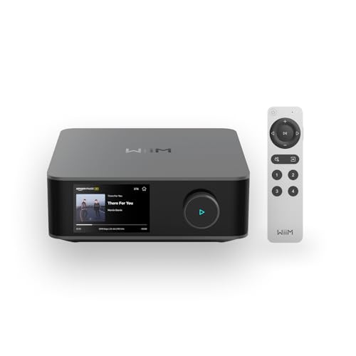 【直輸入品】WiiM Amp Ultra 音声リモコン2付き｜100W ストリーミングアンプ ESS ES9039Q2M DAC搭載・TI TPA3255デュアルアンプ｜RoomFit EQ・タッチスクリーン内蔵｜HDMI ARC・光デジタル・RCA入力対応｜スペースグレー 1