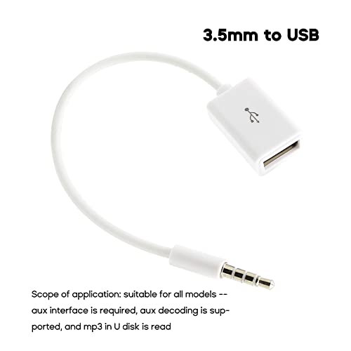 USB から 3.5 ミリメートル転送ステレオアダプタケーブル 3.5 ミリメートルから USB ケーブルコード車のインテリアラジオ機器の詳細・まとめ 画像