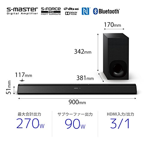 ソニー ホームシアターシステム HT-CT380の詳細・まとめ 画像