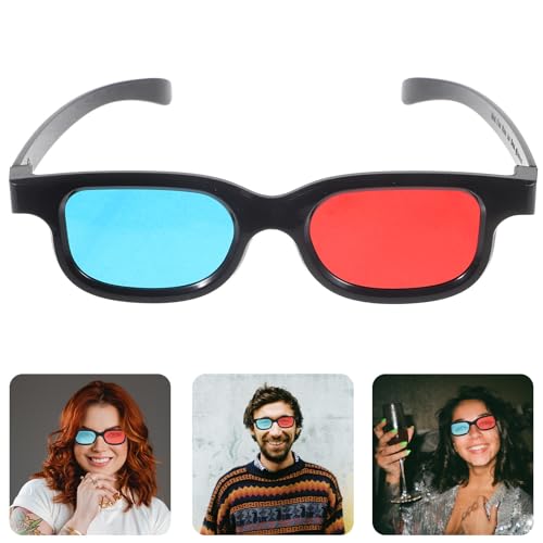 [HAPINARY] テレビやプロジェクター対応の軽量プラ製3dメガネ 4個セット 自宅映画鑑賞楽しめる赤青のメガネ リアルな3D効果の特徴・詳細 画像