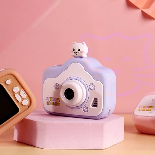 キッズデジタルカメラアップグレードキッズカメラ4000Wピクセルフロントリアレンズ1080P自撮りフレーム付きゲームビデオ機能子供用デジタル男の子と女の子用の特徴・詳細 画像
