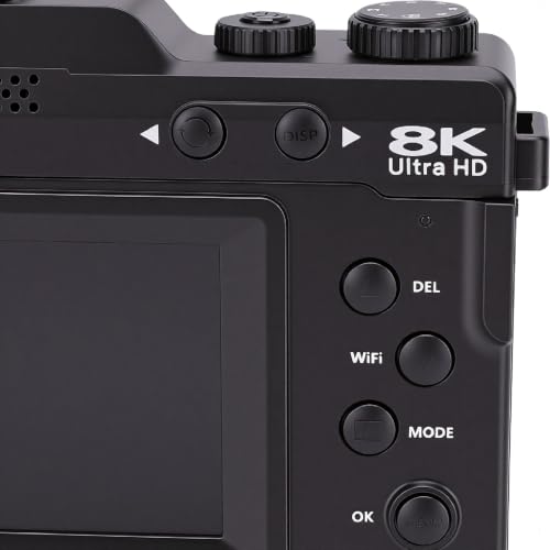 GOWENIC 8K 100MP デジタルビデオカメラ 18X ズーム WiFi 写真カメラ 旅行用デュアルレンズウェブ機能付きの特徴・詳細 画像